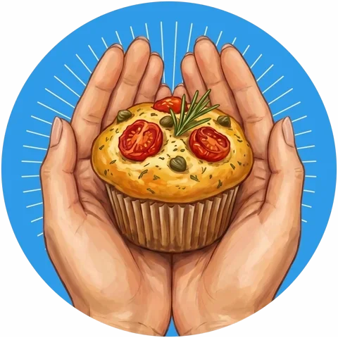 Illustration of Focaccia Muffin